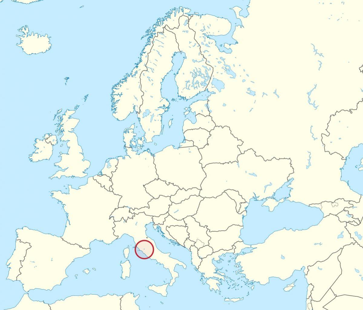 地図のバチカン市に欧州